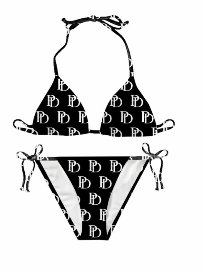 Monogram Bikini Panty Black